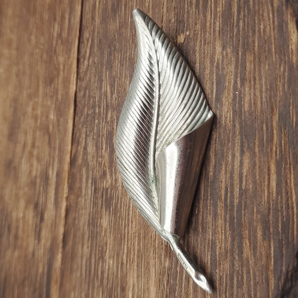 P&b sterling leaf‎ brooch B431